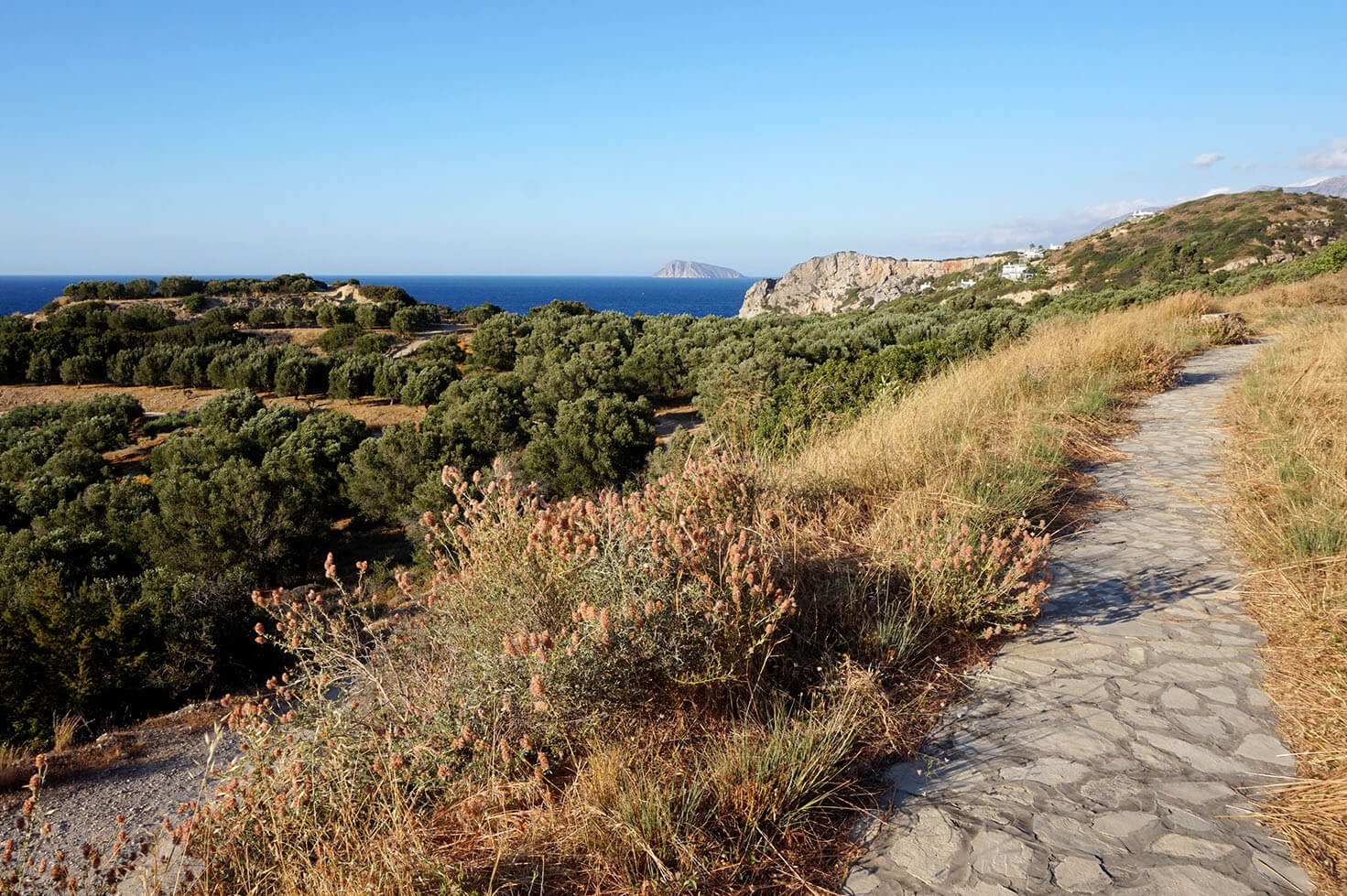 Walking path in Istron Bay